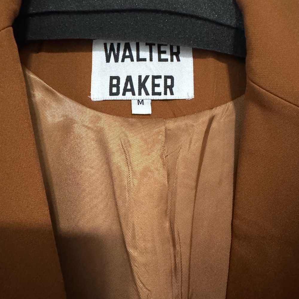 Walter Baker Women's Brown Double-Breasted Blazer - Picture 5 of 9